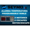 Double programmable temperature alarm (two exhausts) or (exhaust and engine) or (two engines)