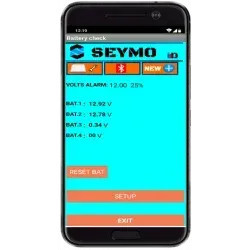 Battery check control up to 4 battery groups with App